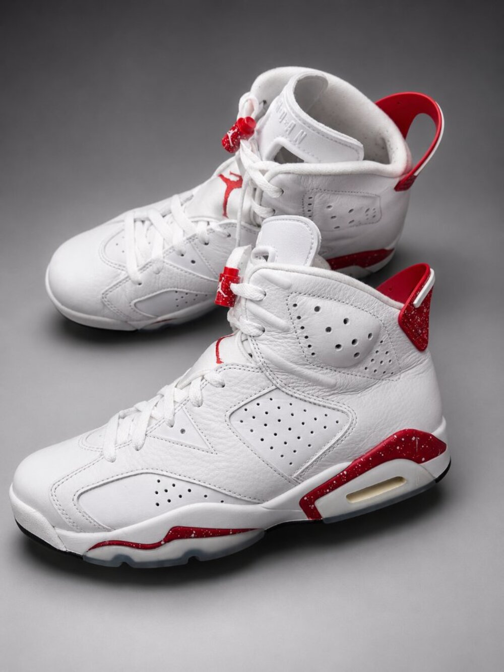 Size 9 - Jordan 6 White and University Red
